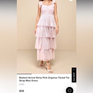 Lulu's Blush Pink Tiered Ruffle Maxi Dress